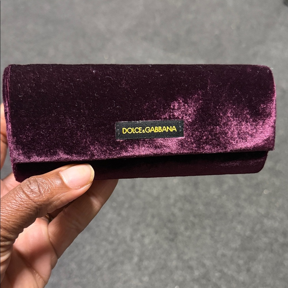 Dolce & Gabbana Rich Purple Velvet Glasses Case
